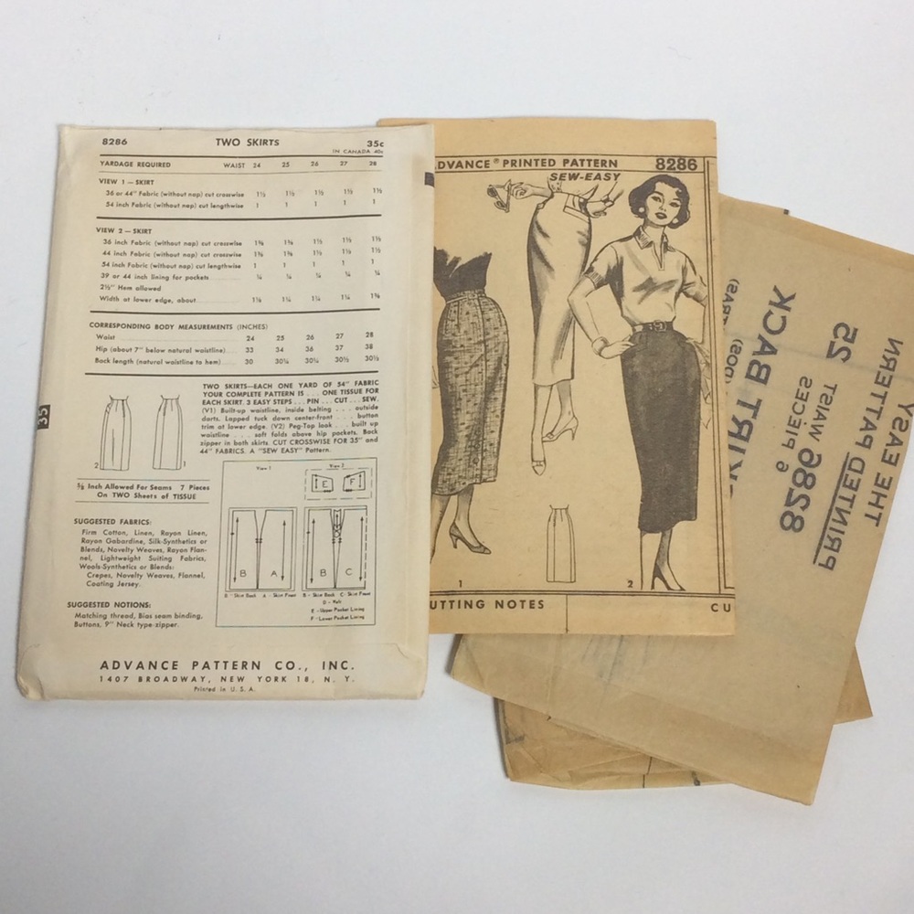 Vtg Sewing Pattern Advance 8286 Women’s Skirt - image 8